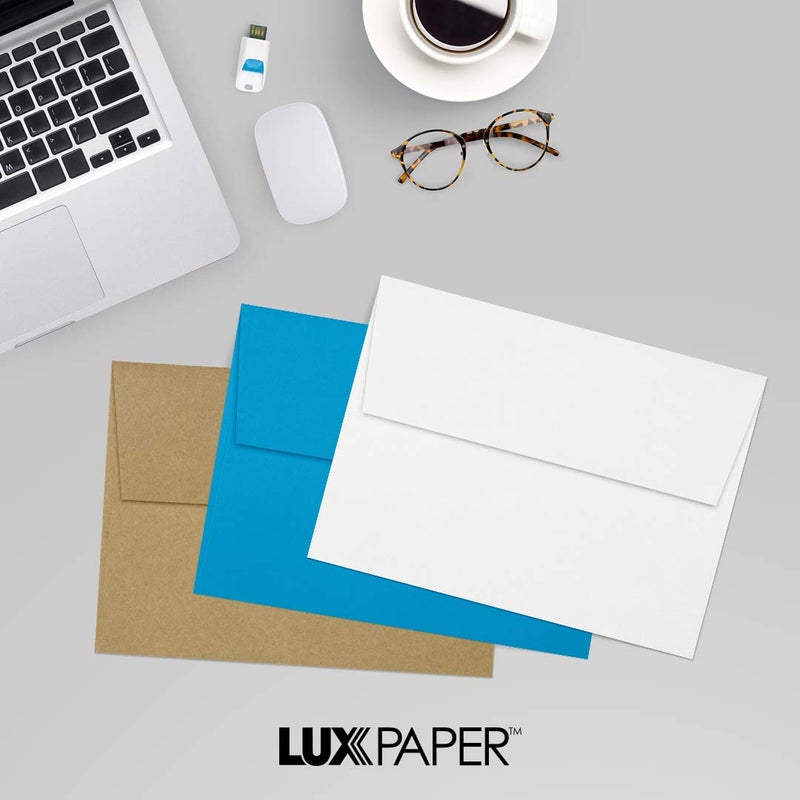 LUXPaper A7 Classic Crest Invitation Envelopes | 5 1/4" x 7 1/4" | Solar White | 70lb. Text | 50 Qty - Image 5